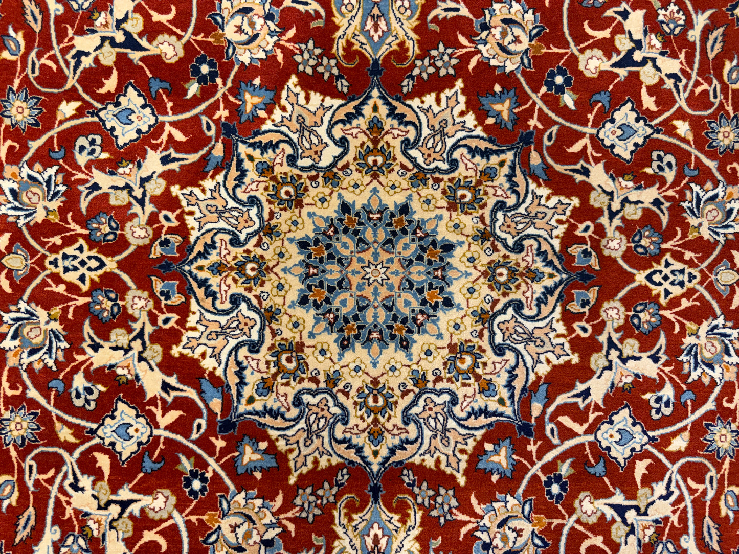 Hand-Knotted Antique Persian Isfahan Rug - 3’4”x5’6”