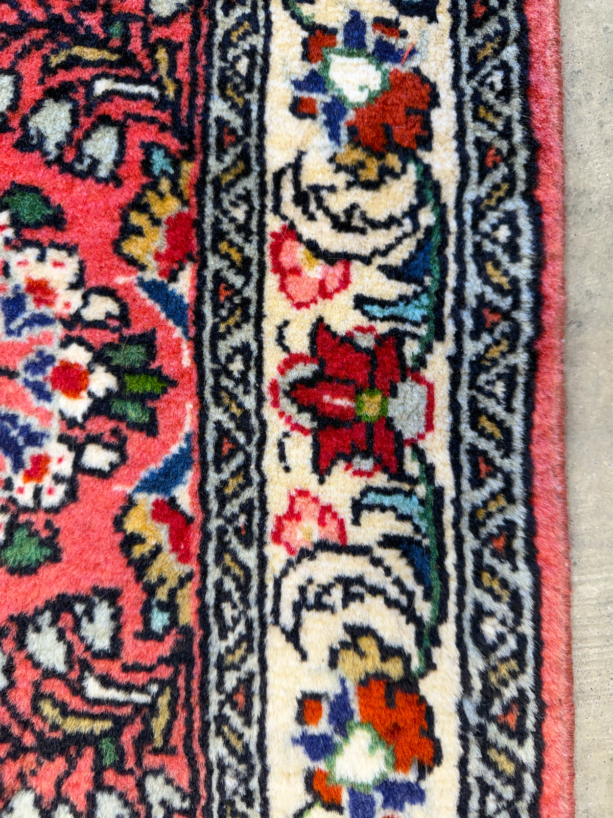 Hand-Knotted Persian Sarouk Rug - 2’2”x4’6”