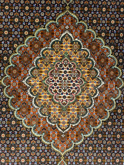 Hand-Knotted Persian Tabriz Mahi Rug - 5'x6'8"
