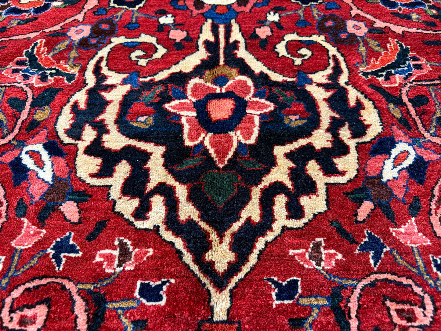 Antique Hand-Knotted Persian Bakhtiari Rug - 10’6”x14’7”