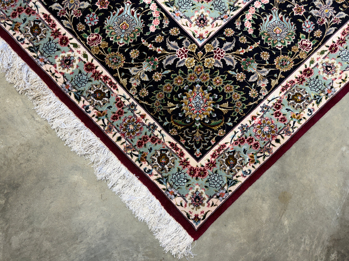 11’4”x16’6” Hand-Knotted 70 Raj Persian Tabriz Rug