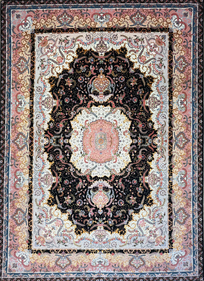 Hand-Knotted 80 Raj Persian Tabriz Rug - Signed Benam - 9’8”x13’8”