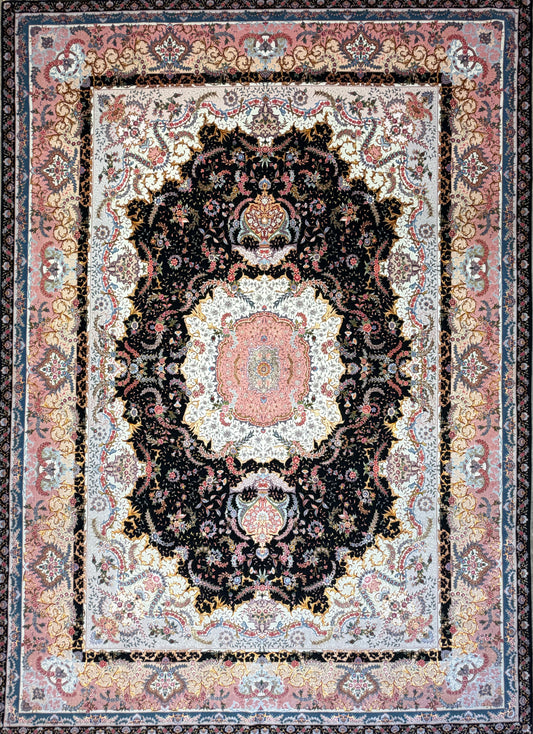 Hand-Knotted 80 Raj Persian Tabriz Rug - Signed Benam - 9’8”x13’8”