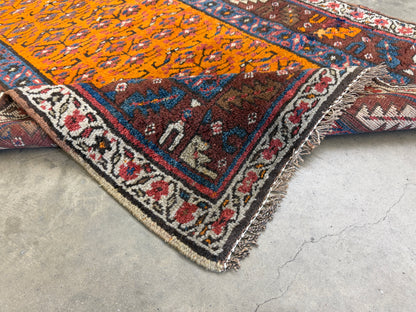 Hand-Knotted Heriz Runner - 3’3”x16’8”