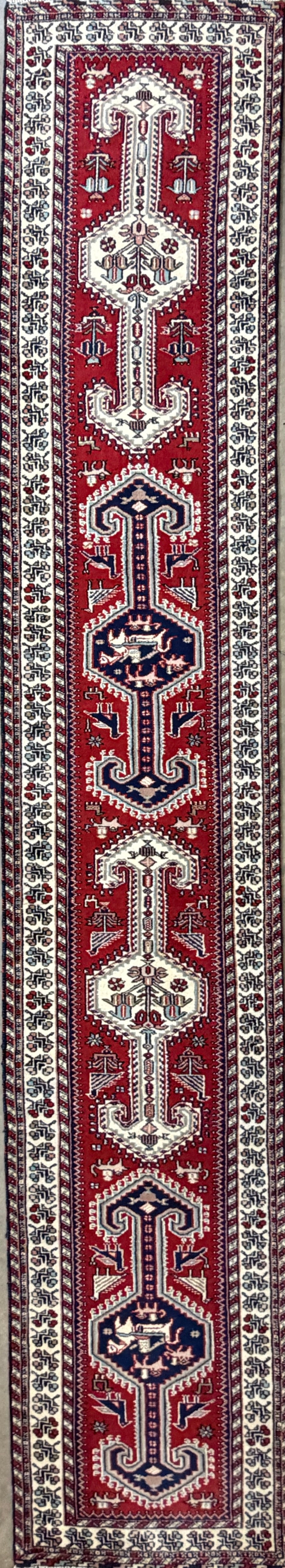 Hand-Knotted Kazak Runner - 2’6”x14’1”