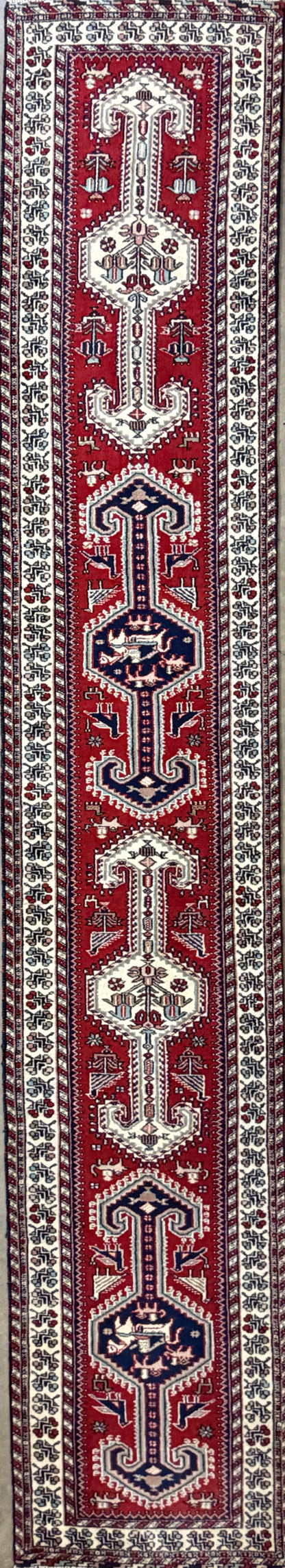 Hand-Knotted Kazak Runner - 2’6”x14’1”