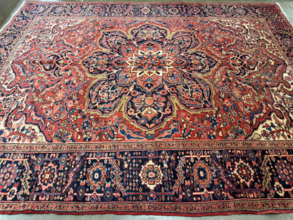 Hand-Knotted Persian Heriz Ahar Rug - 9’5”x12’3”