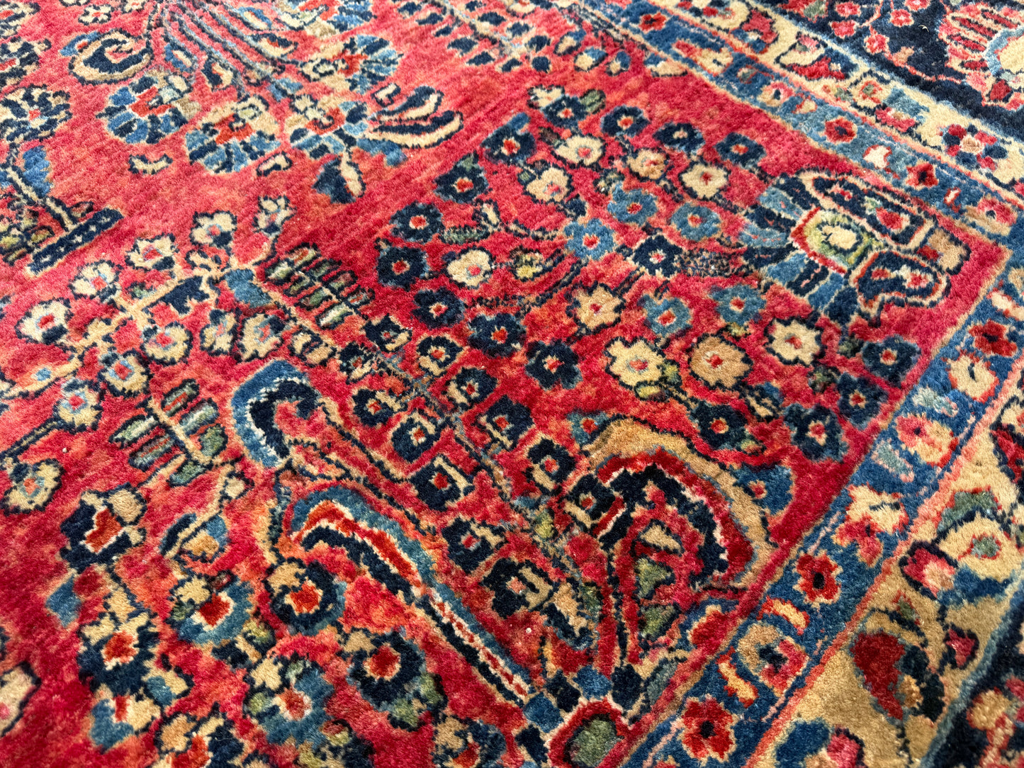 Hand-Knotted Persian Sarouk Rug - 10’1”x14’10”
