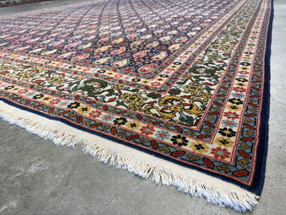 7’10”x11’7” Hand-Knotted Wool Persian Malayer Paisley Area Rug