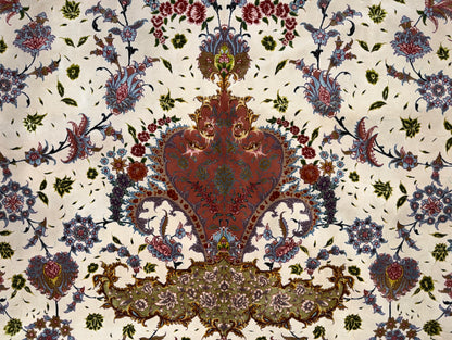 13’x19’10” Very Fine Hand-Knotted 80 Raj Persian Tabriz Rug - Signed