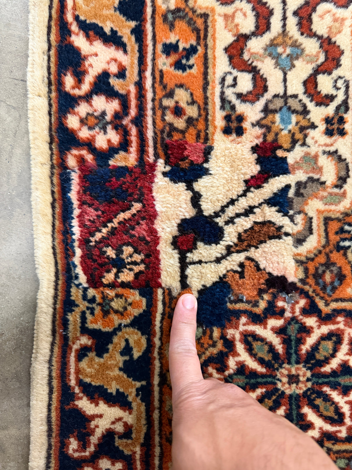Hand-Knotted Persian Tabriz Rug- Signed - 7’10”x9’10”