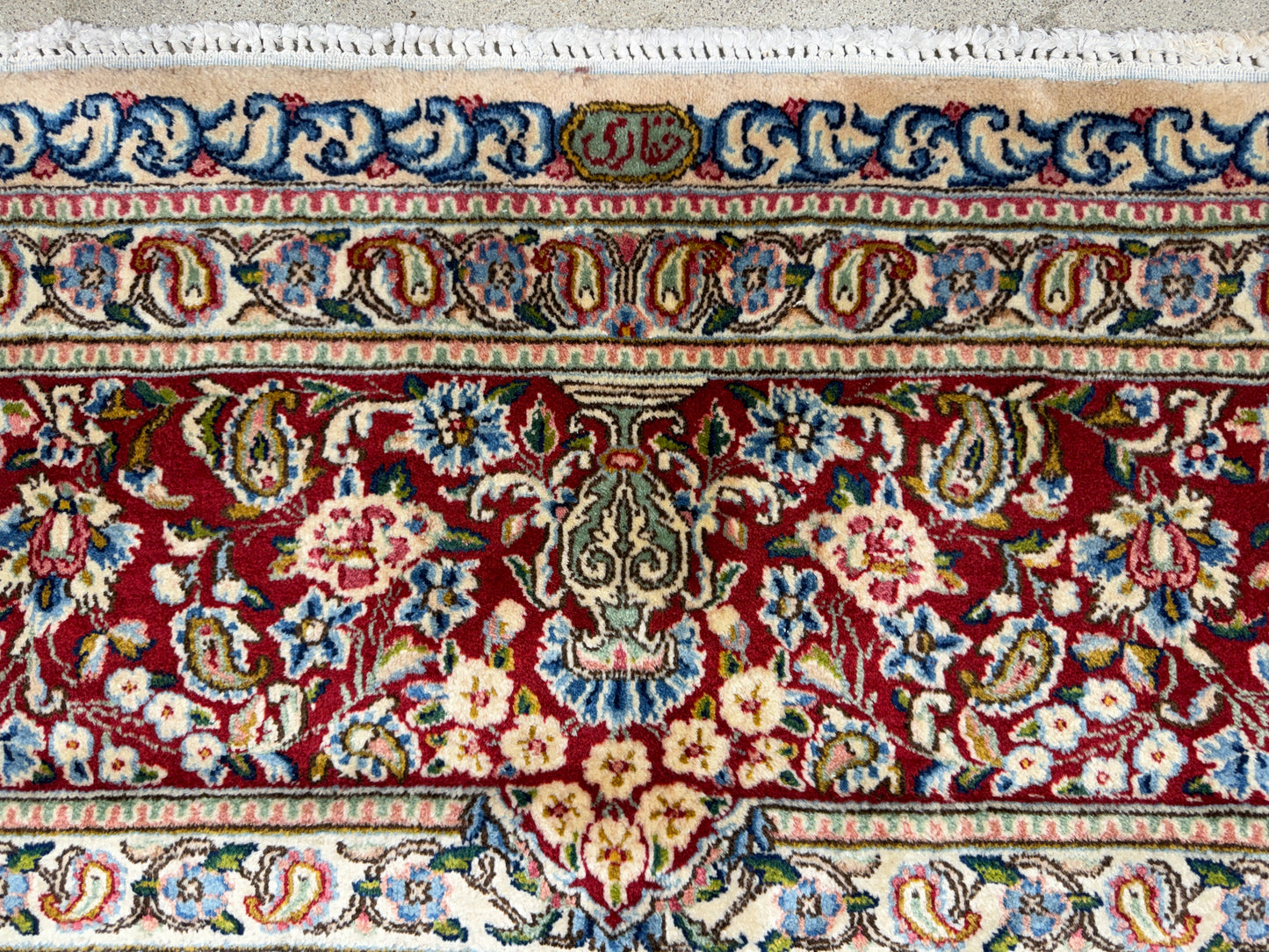 10’2”x13’9” Hand-Knotted Persian Kerman Signed Area Rug