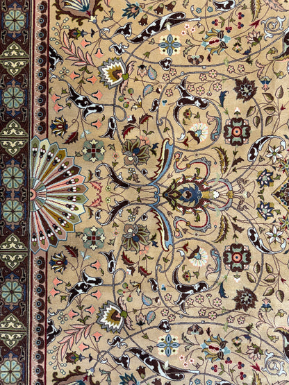 11’3”x16’3” Hand-Knotted 70 Raj Signed Persian Tabriz Rug