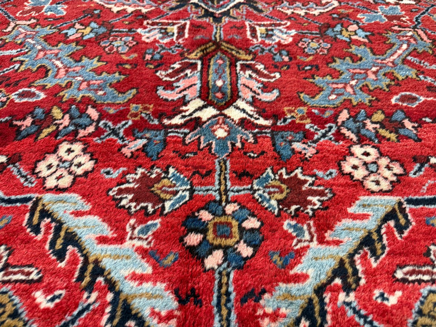 Hand-Knotted Persian Heriz Rug - 10’6”x16’6”