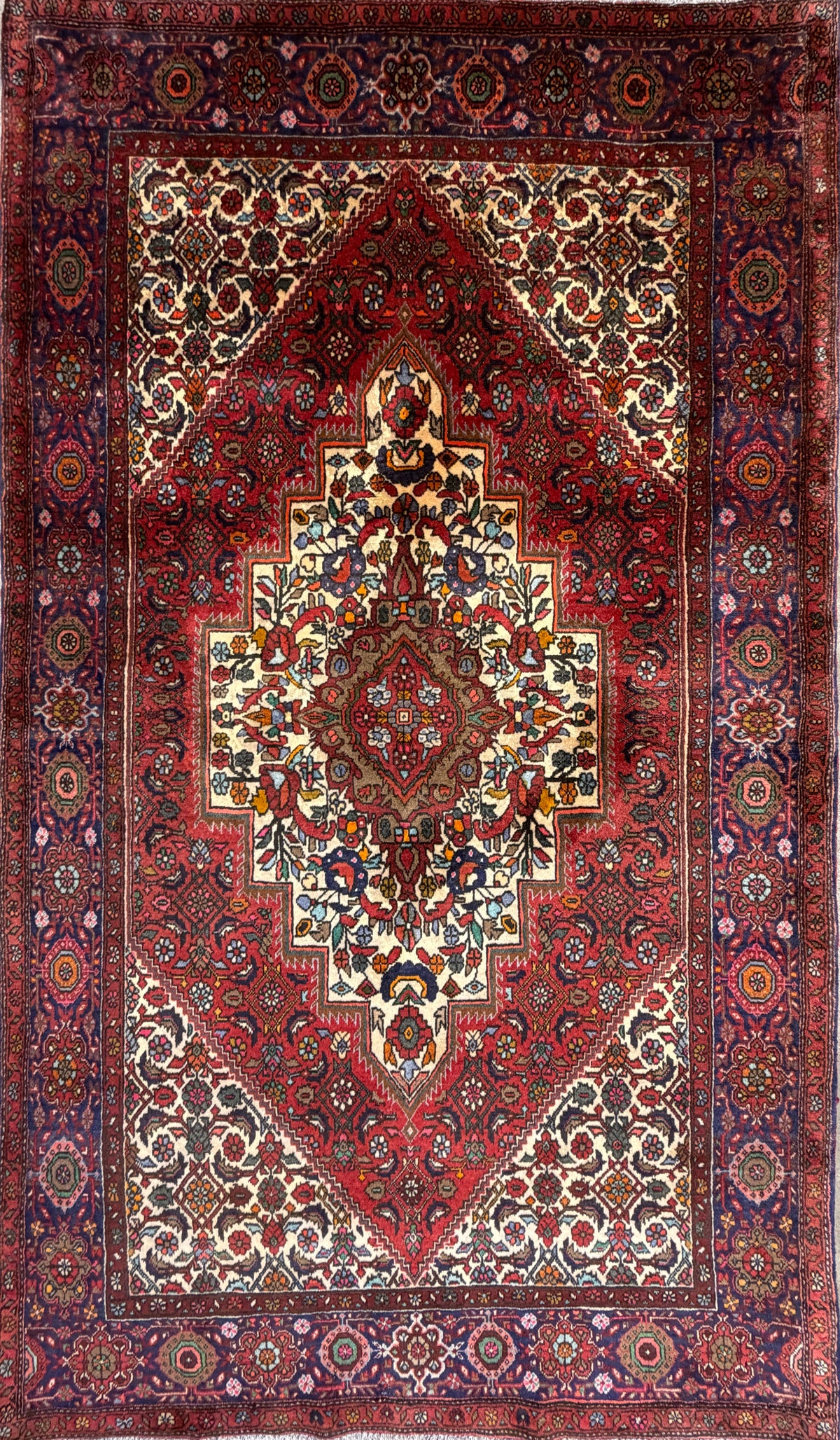 Hand-Knotted Persian Bidjar Gholtogh Rug - 3'8"x6'6"
