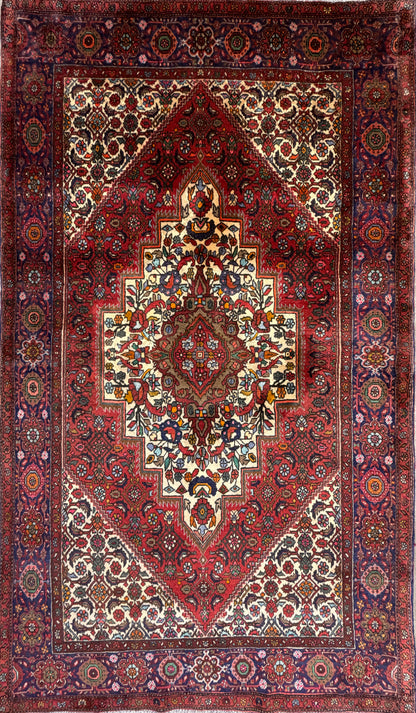 Hand-Knotted Persian Bidjar Gholtogh Rug - 3'8"x6'6"