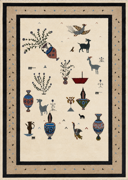 Hand-Knotted Gabbeh Rug - 6’6”x9’1”