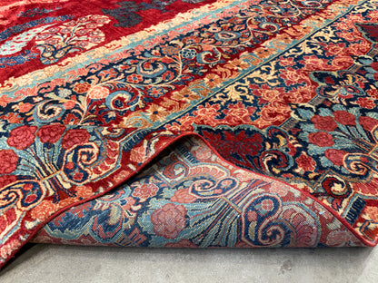 11’7”x12’10” Hand-Knotted Persian Sarouk Area Rug