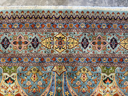 9’10”x13’2” Fine Hand-Knotted Kork Wool Persian Tabriz Rug Handmade All-over Area Carpet