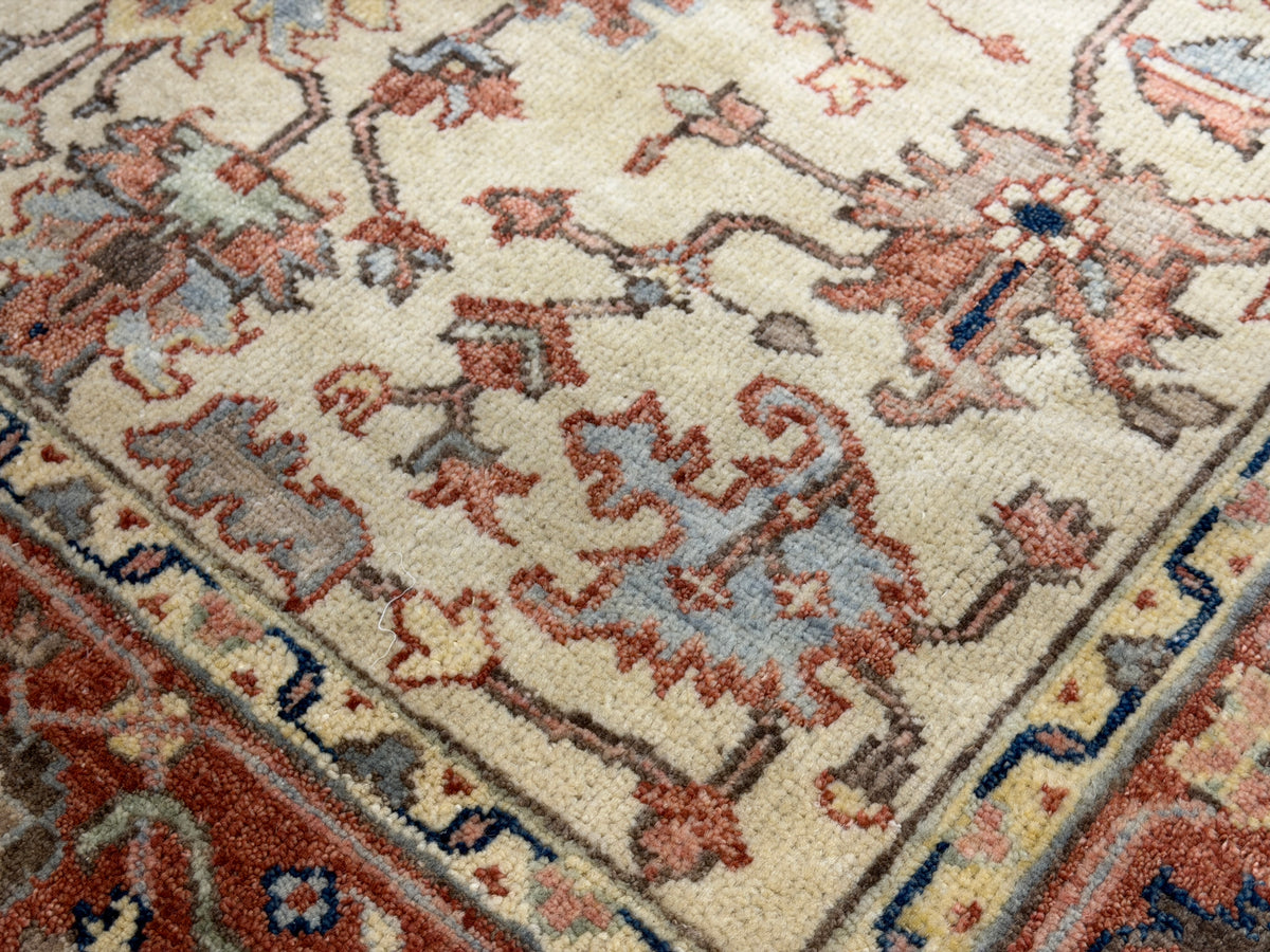Hand-Knotted IndoMahal Rug - 6'x8'
