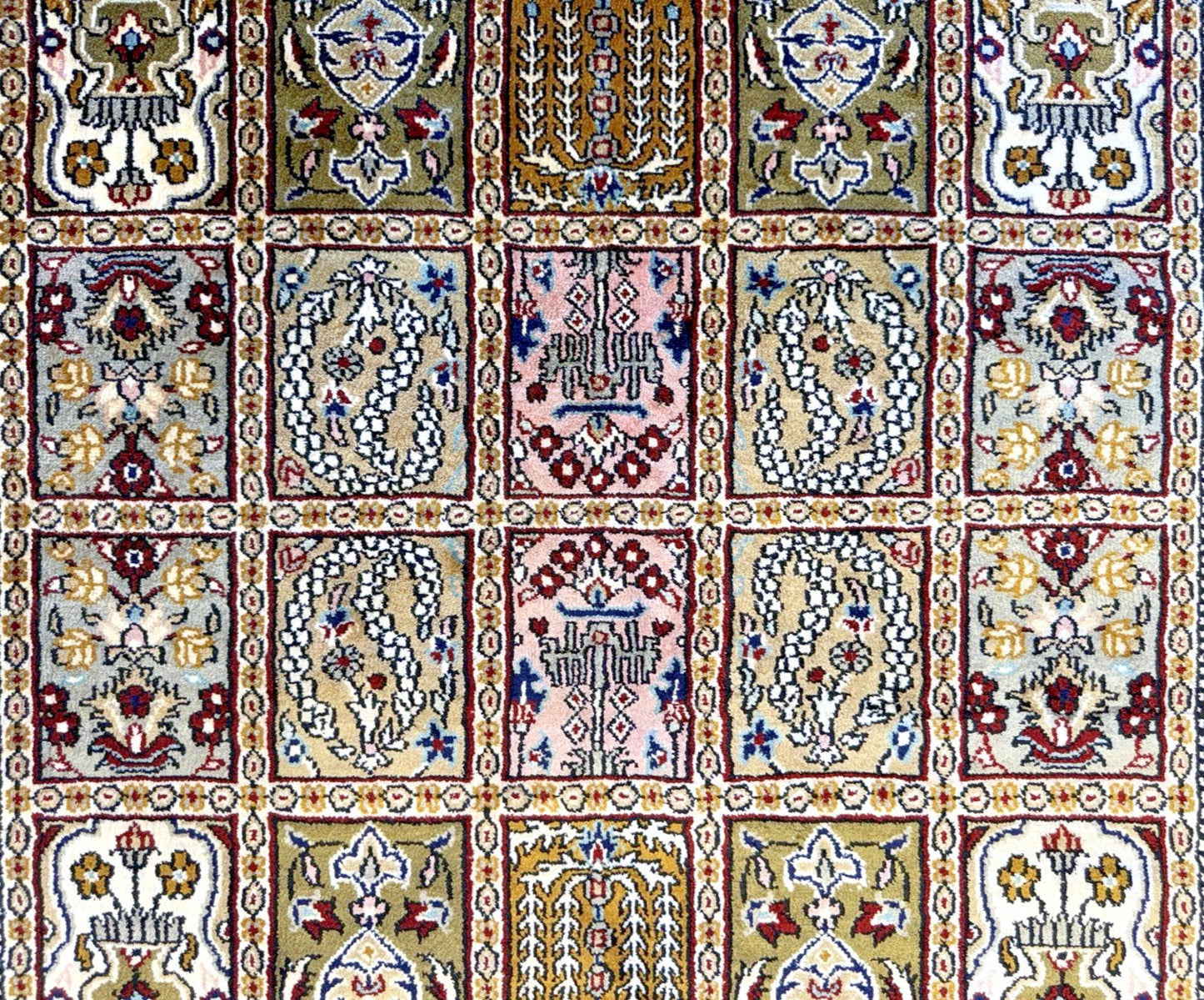 3x5 Luxurious Fine Hand-Knotted 100%Silk Persiane Qume Rug Handmade Gold