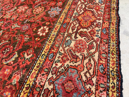 8’x15’4” Antique Hand-Knotted Very Fine Wool Persian Malayer Area Rug