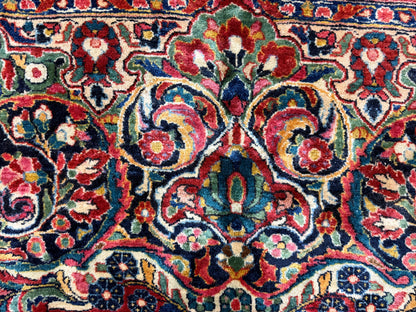 10’10”x15’6” Antique Hand-Knotted Fine Kork Wool Persian Sarouk Area Rug Handmade