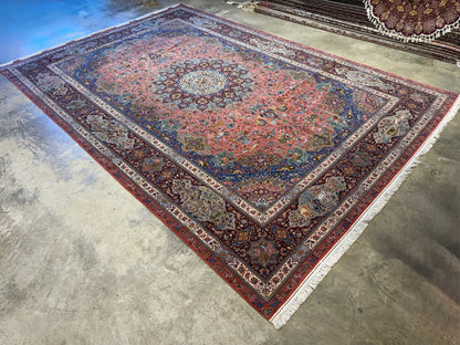 11’7”x17’2” Very Fine Hand-Knotted Signed Persian Tabriz Pictorial Area Rug
