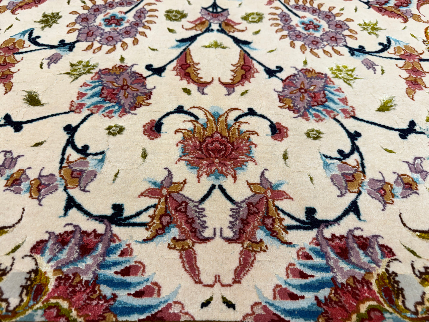 Hand-Knotted 70 Raj Persian Tabriz Rug - Signed - 9’8”x13’9”