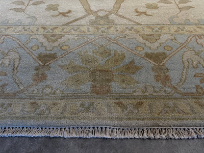 8’1”x9’10” Hand-Knotted Wool Oushak Area Rug