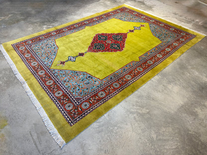 Hand-Knotted 60 Raj Persian Tabriz Rug - 8'2"x11'3"
