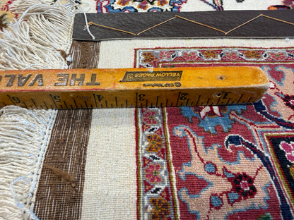 9’5”x12’6” Very Fine Hand-Knotted Persian Mashad 70 Raj Area Rug