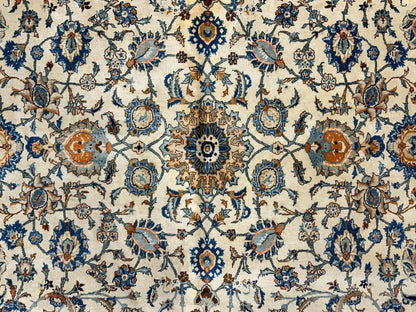 10’4”x15’2” Hand-Knotted Wool All-over Kashane Area Rug - Handmade Carpet 10x15