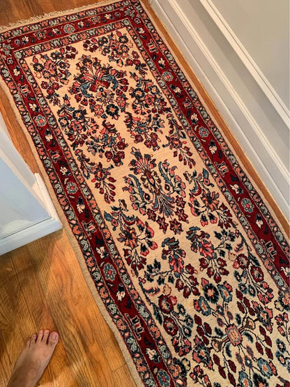 2’x10’ Handmade Sarouk Runner