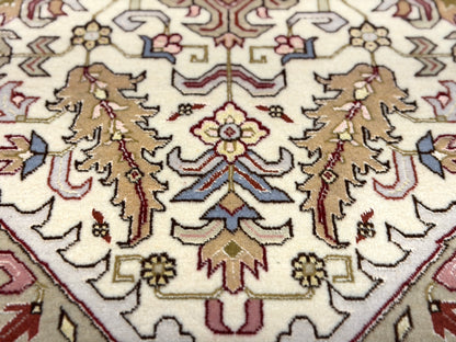 Hand-Knotted 60 Raj Persian Tabriz Heriz Rug - 6'7"x9'10"