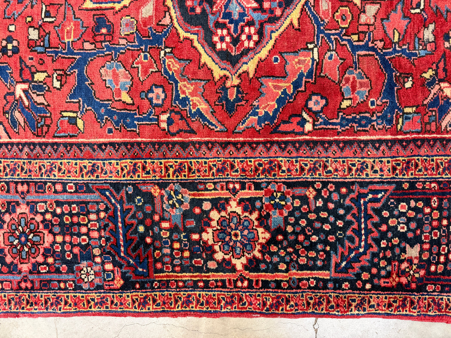 Hand-Knotted Persian Heriz Rug - 9’8”x13’2”