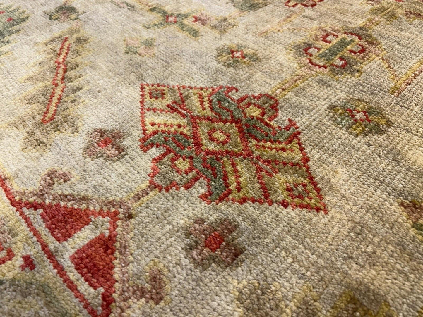 8’4”x10’ Hand-Knotted Wool Oushak All-over Area Rug