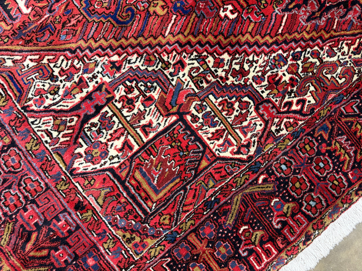Hand-Knotted Persian Heriz Rug - 10’2”x12’11”
