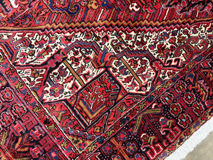 Hand-Knotted Persian Heriz Rug - 10’2”x12’11”