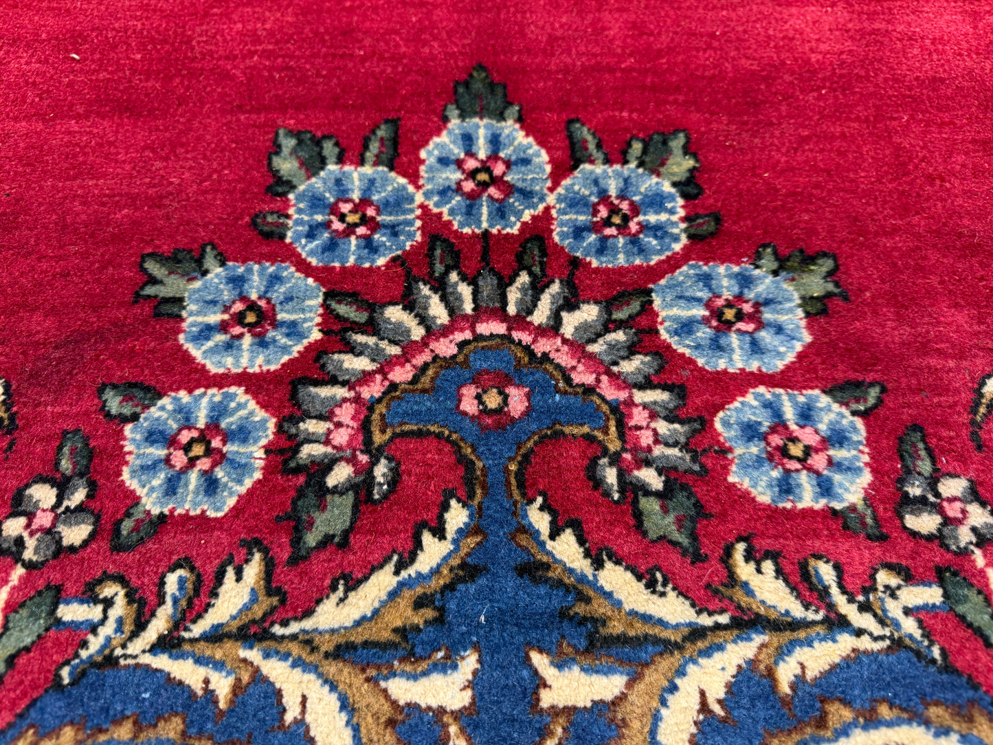 9’11”x15’4” Antique Hand-Knotted Persian Ravar Kerman Area Rug