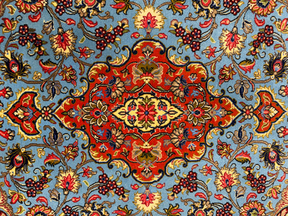 Hand-Knotted Persian Qum Rug - 3’6”x4’10”