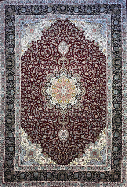 11’4”x16’6” Hand-Knotted 70 Raj Persian Tabriz Rug