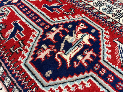 Hand-Knotted Kazak Runner - 2’6”x14’1”