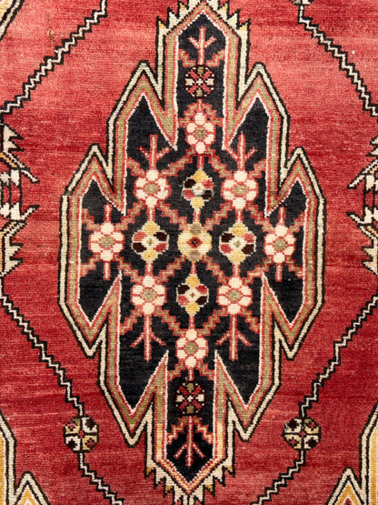 Hand-Knotted Persian Qashqai Rug - 4’x6’