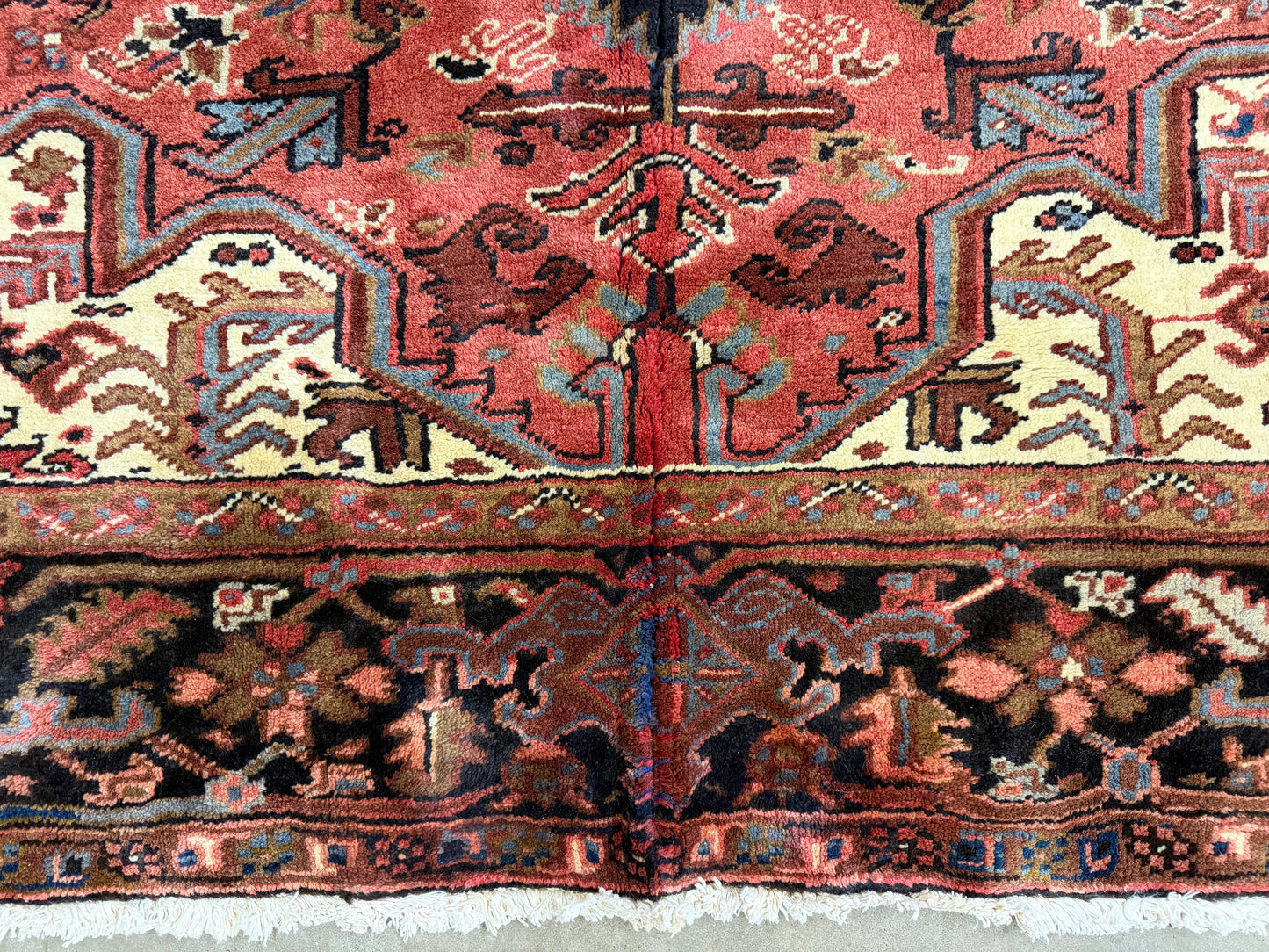 9’9”x11’2” Hand-Knotted Persian Heriz Rug