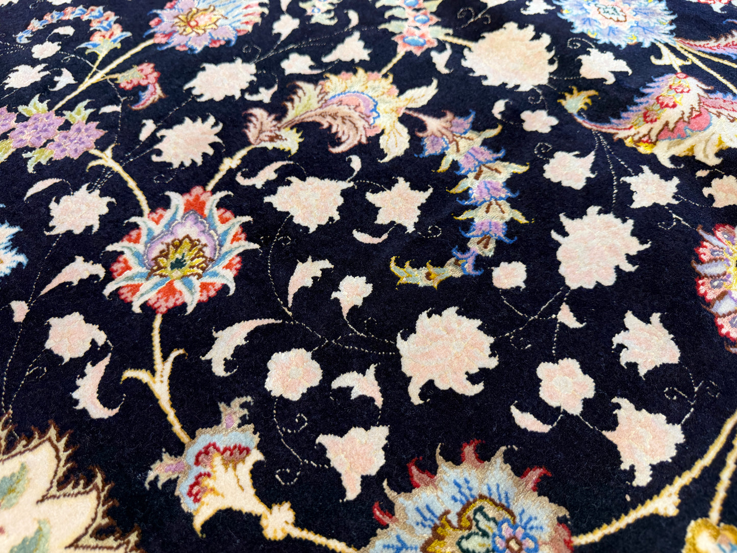 11’6”x16’6” Very Fine Hand-Knotted 70 Raj Signed Persian Tabriz Rug