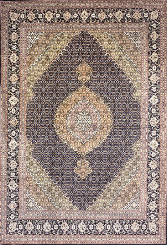 Hand-Knotted Persian Tabriz Mahi Rug - 6'7"x9'9"