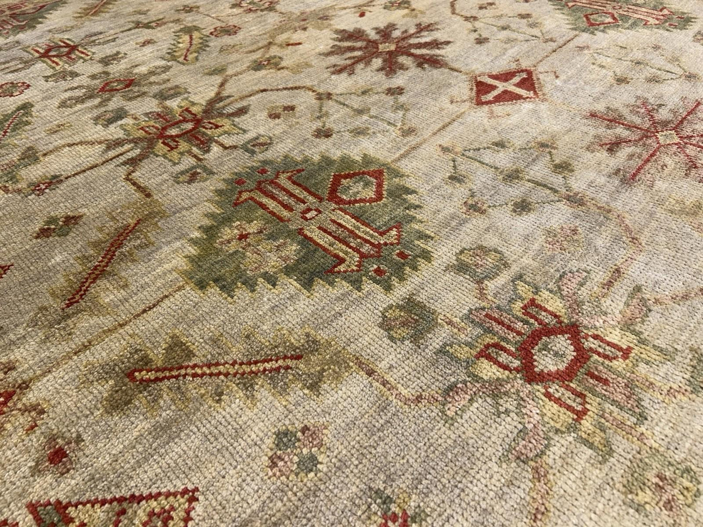 8’4”x10’ Hand-Knotted Wool Oushak All-over Area Rug