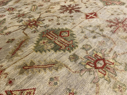 8’4”x10’ Hand-Knotted Wool Oushak All-over Area Rug