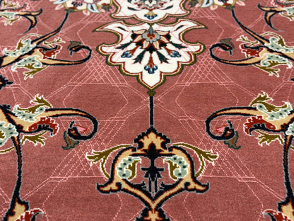 Hand-Knotted 60 Raj Persian Tabriz Rug - 6'8"x10'4"